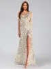 Sheath/Column Asymmetrical Sleeveless Ruched Floral Bridesmaid Dresses sold by Lavetir