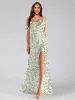 Sheath/Column Asymmetrical Sleeveless Ruched Floral Bridesmaid Dresses sold by Lavetir