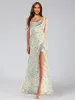 Sheath/Column Asymmetrical Sleeveless Ruched Floral Bridesmaid Dresses sold by Lavetir