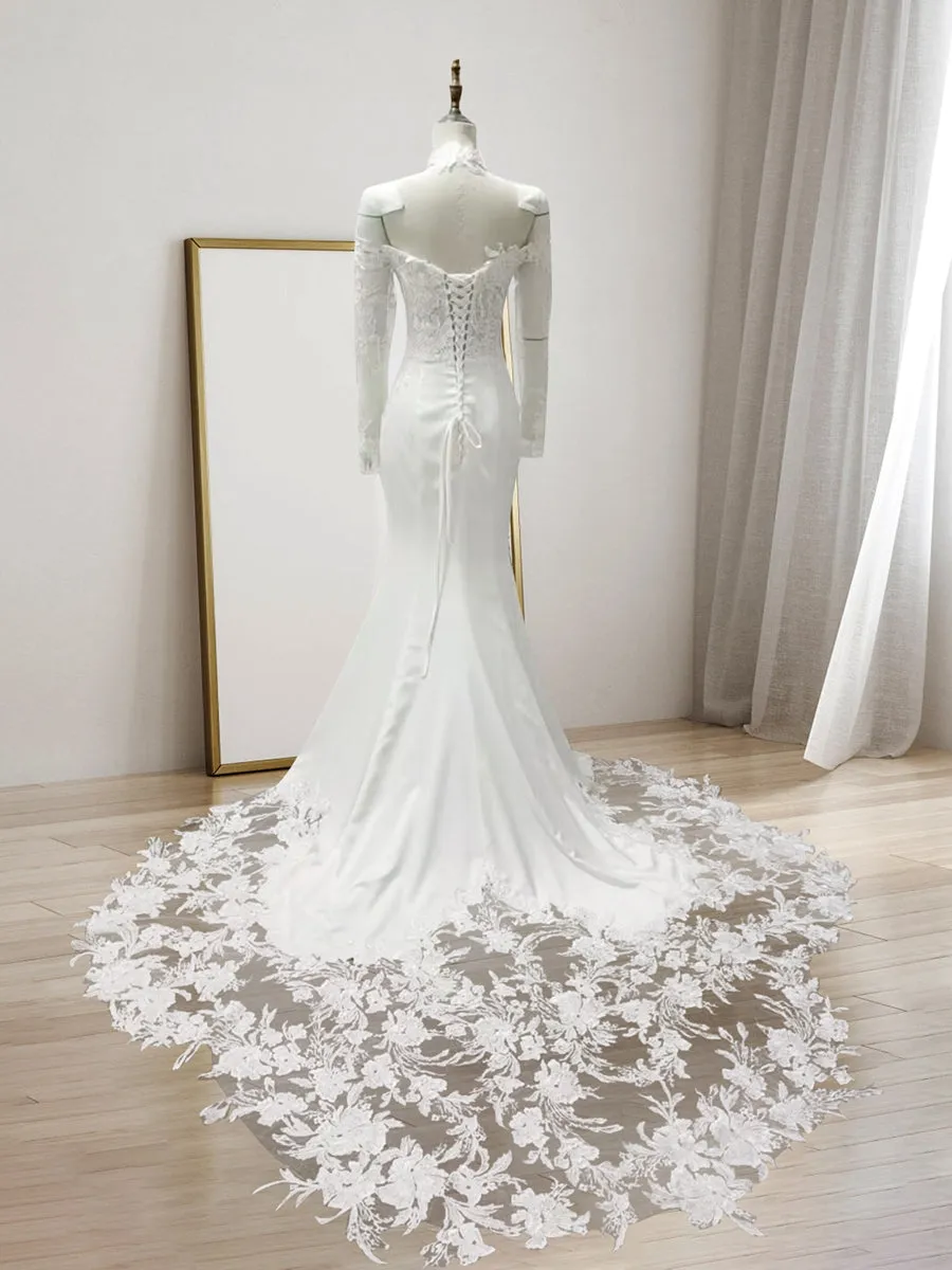 Trumpet/Mermaid Sweetheart Long Sleeves Lace Wedding Dresses sold by Lavetir product image thumbnail 2