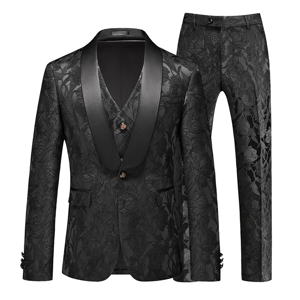 Tailored Fit Single Breasted One-button 3 Pieces Men's Wedding Suits sold by Lavetir product image thumbnail 5