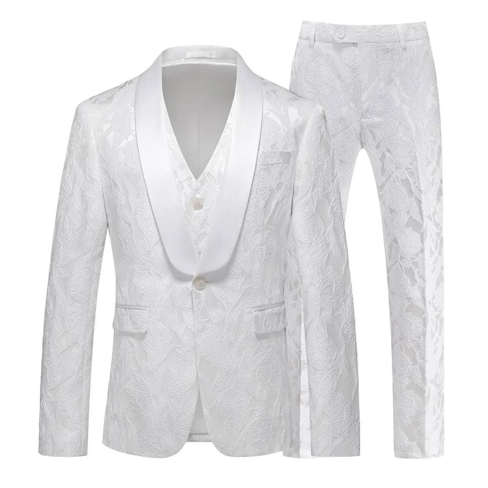 Tailored Fit Single Breasted One-button 3 Pieces Men's Wedding Suits sold by Lavetir product image thumbnail 3