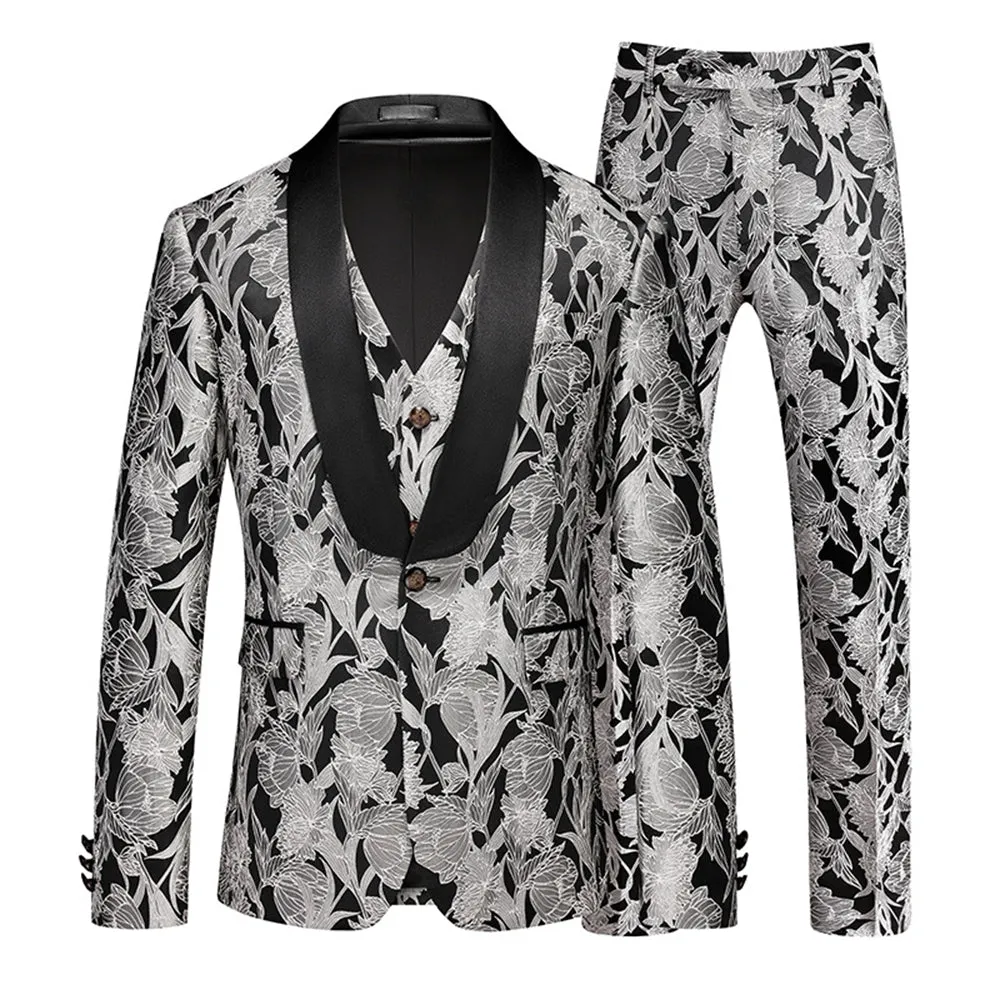 Tailored Fit Single Breasted One-button 3 Pieces Men's Wedding Suits sold by Lavetir product image thumbnail 4