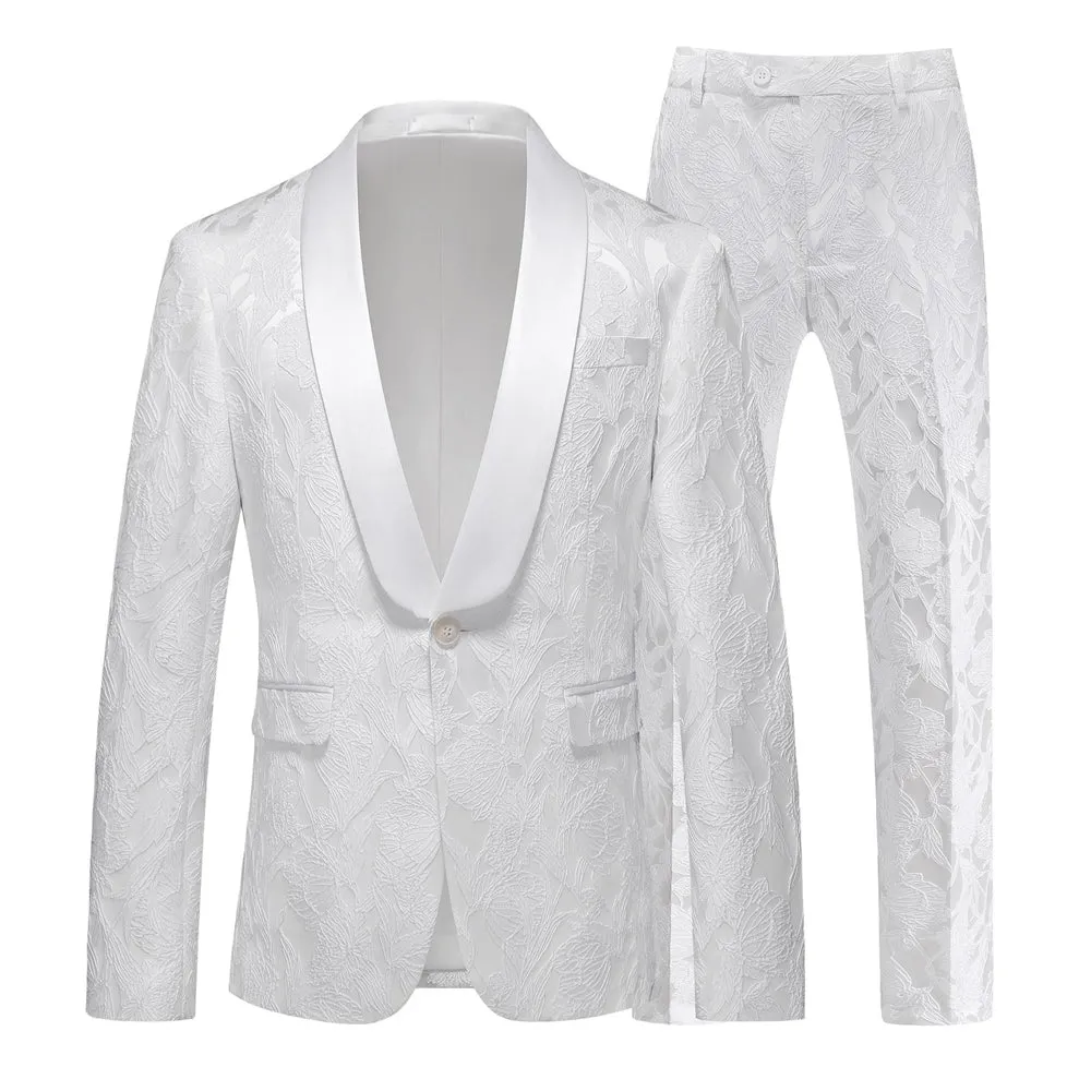 Tailored Fit Single Breasted One-button 2 Pieces Men's Prom Party Suits sold by Lavetir product image thumbnail 5