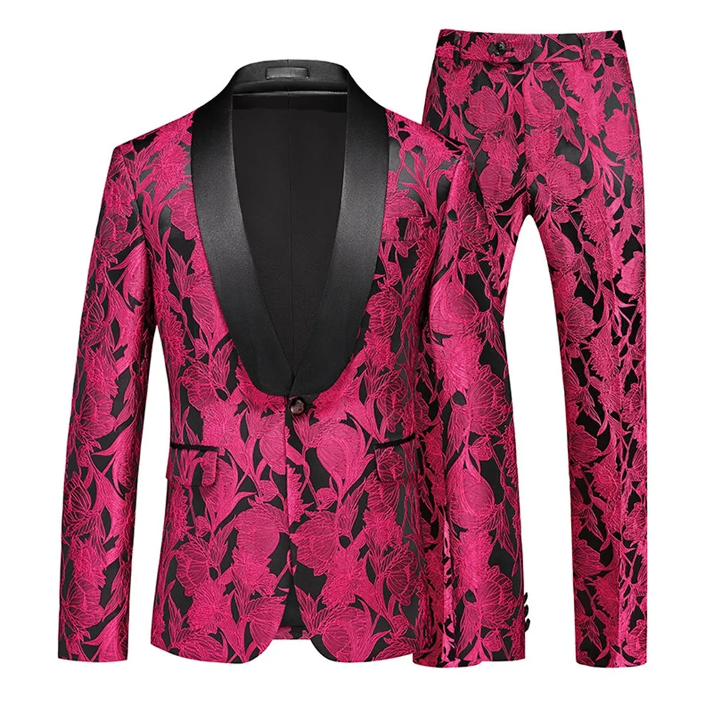 Tailored Fit Single Breasted One-button 2 Pieces Men's Prom Party Suits sold by Lavetir product image thumbnail 3