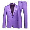 Tailored Fit Single Breasted One-button 2 Pieces Men's Prom Party Suits sold by Lavetir