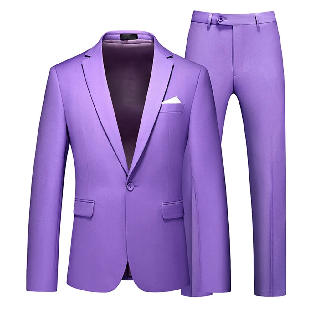 Tailored Fit Single Breasted One-button 2 Pieces Men's Prom Party Suits sold by Lavetir product image thumbnail 3