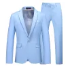 Tailored Fit Single Breasted One-button 2 Pieces Men's Prom Party Suits sold by Lavetir