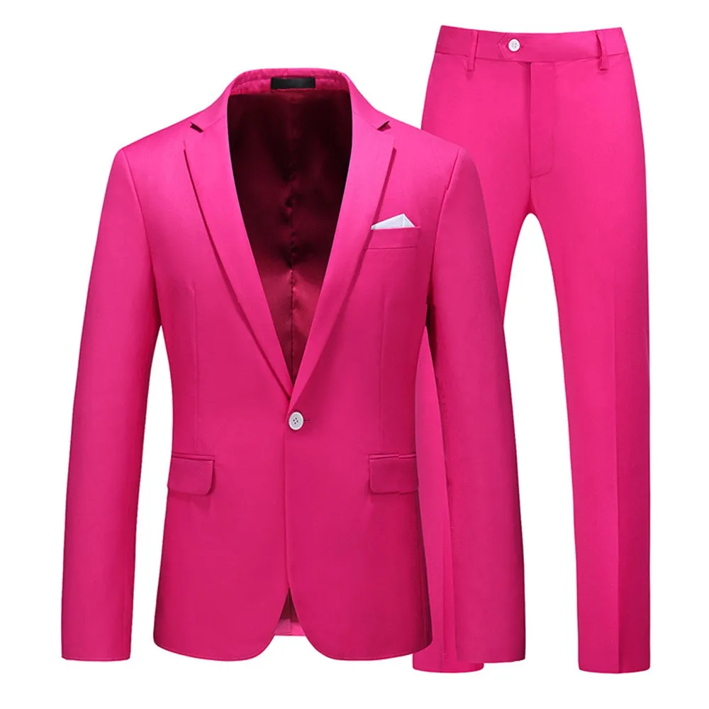 Tailored Fit Single Breasted One-button 2 Pieces Men's Prom Party Suits sold by Lavetir product image thumbnail 2
