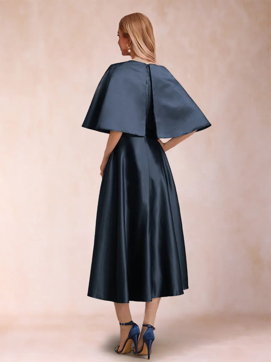 A-Line/Princess Scoop Half Sleeves Ruched Mother of the Bride Dresses sold by Lavetir product image thumbnail 2