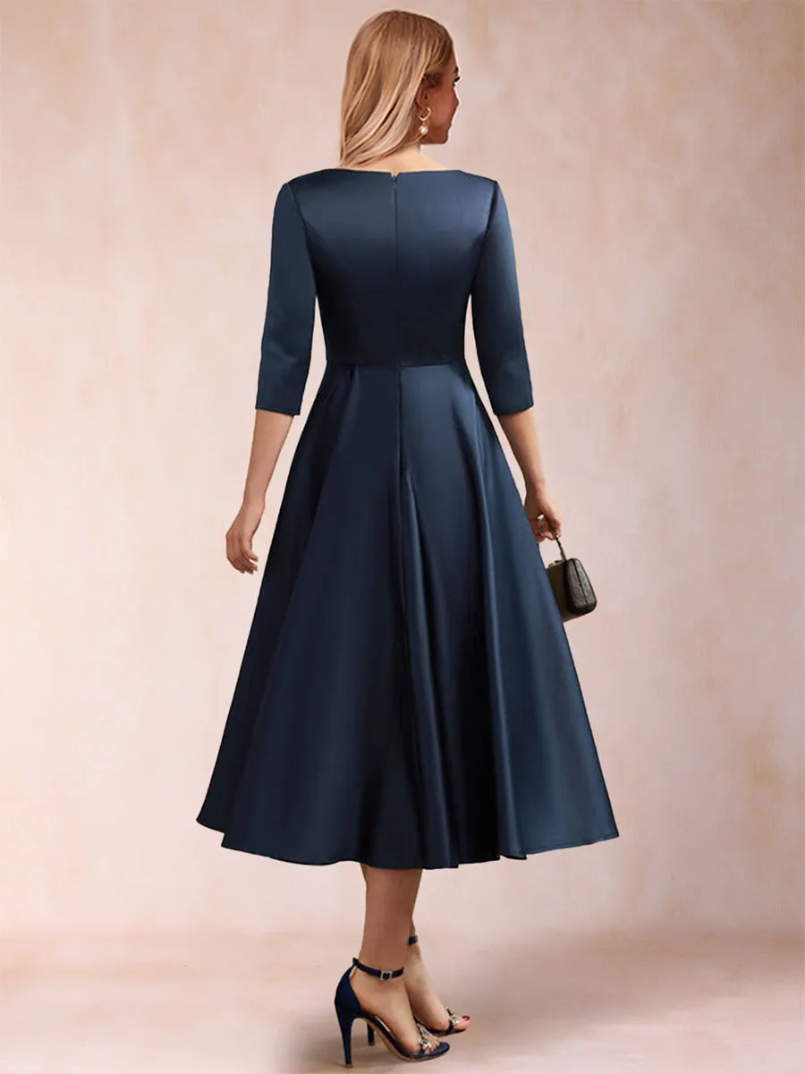 A-Line/Princess V-Neck Half Sleeves Ruched Mother of the Bride Dresses sold by Lavetir product image thumbnail 2