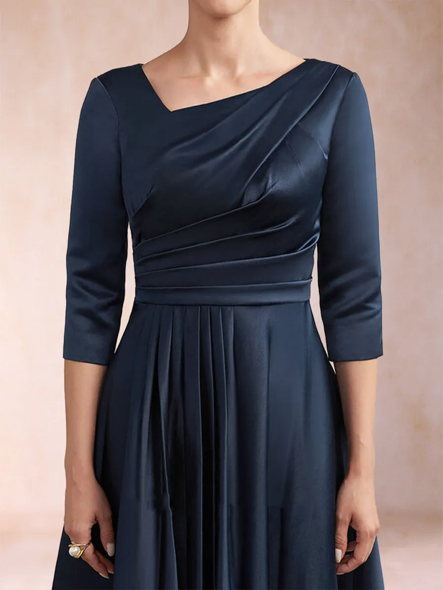 A-Line/Princess V-Neck Half Sleeves Ruched Mother of the Bride Dresses sold by Lavetir product image thumbnail 4