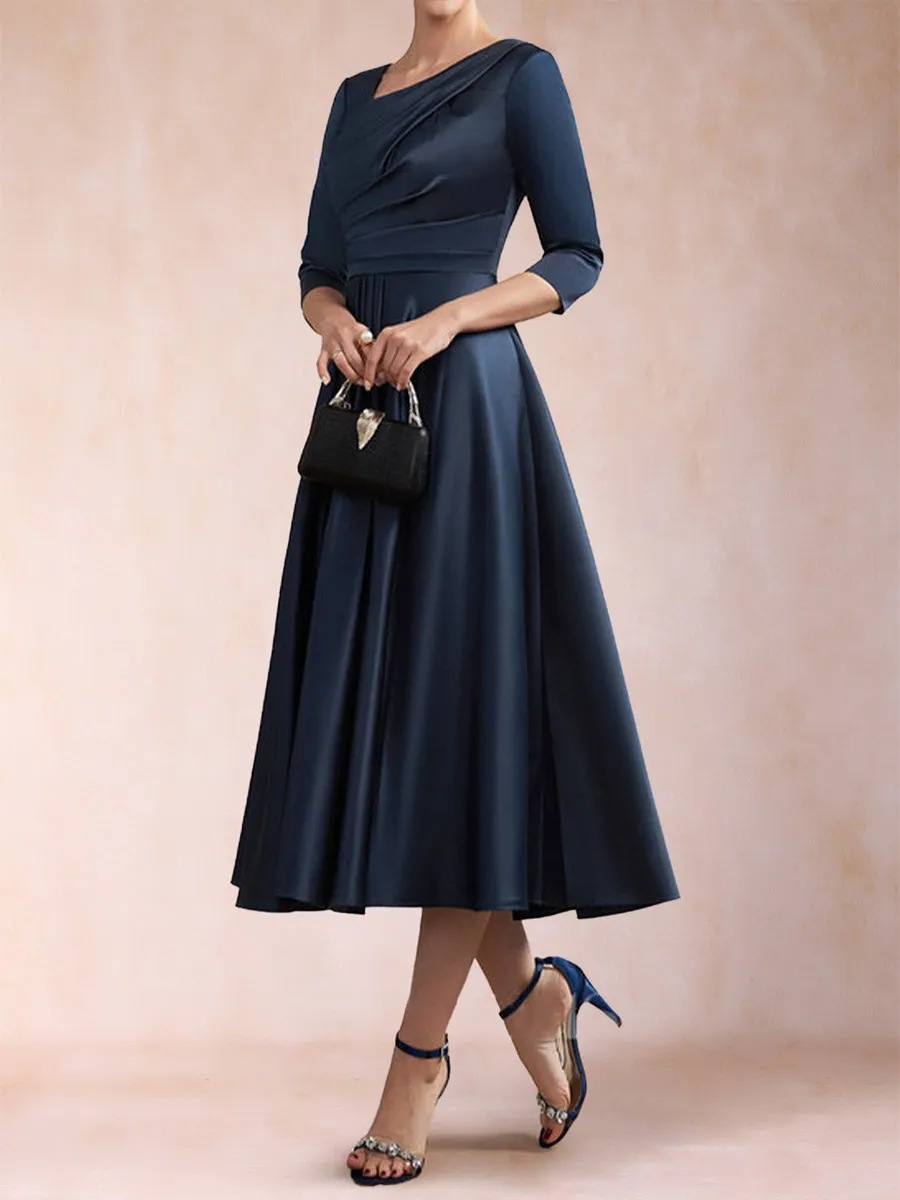 A-Line/Princess V-Neck Half Sleeves Ruched Mother of the Bride Dresses sold by Lavetir product image thumbnail 3