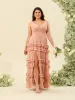 A-Line/Princess Floor-Length Sleeveless Plus Size Bridesmaid Dresses With Ruffles sold by Lavetir