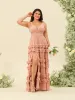 A-Line/Princess Floor-Length Sleeveless Plus Size Bridesmaid Dresses With Ruffles sold by Lavetir
