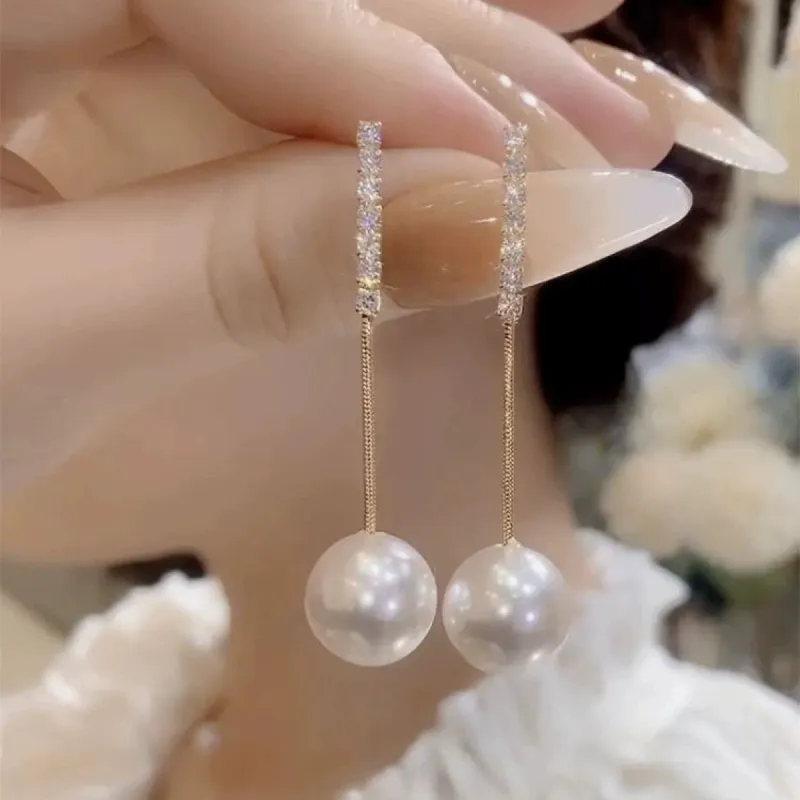 Luxury Women's Pearl Drop Earrings sold by Lavetir