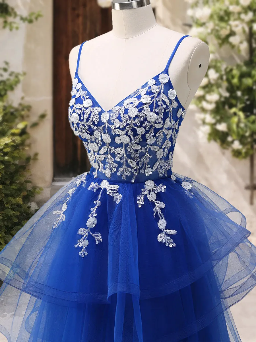 A-Line/Princess V-Neck Sleeveless Applique Prom Dresses sold by Lavetir product image thumbnail 4