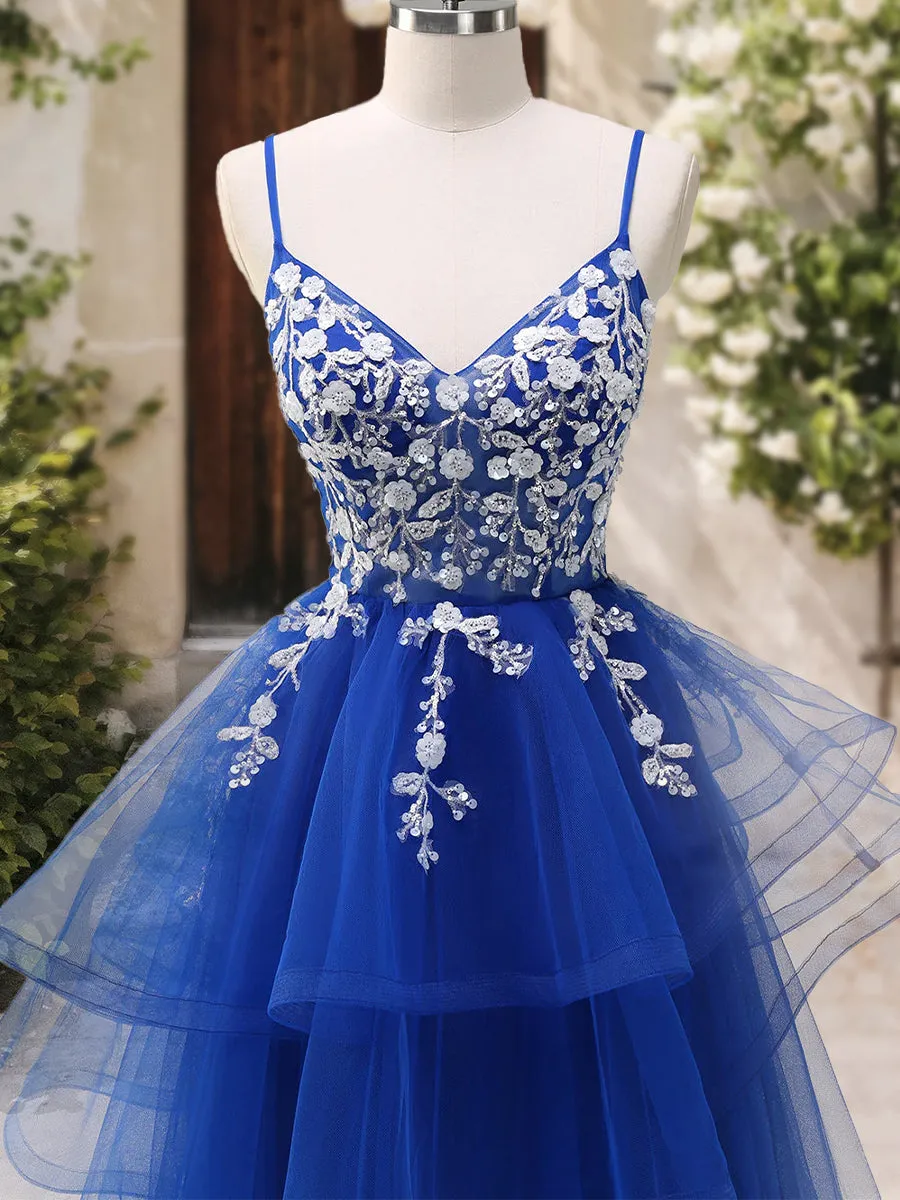 A-Line/Princess V-Neck Sleeveless Applique Prom Dresses sold by Lavetir product image thumbnail 3
