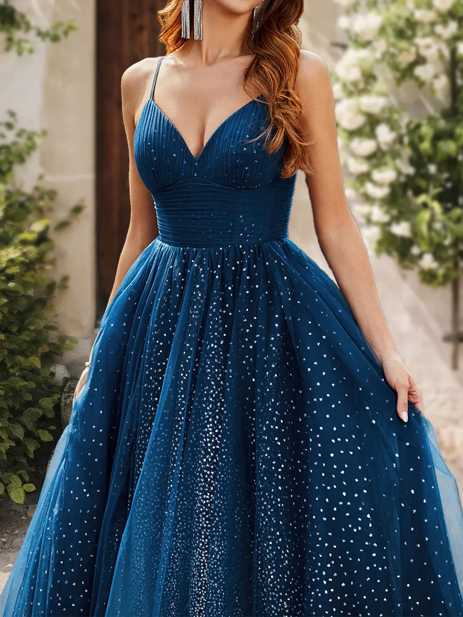 Ball Gown V-Neck Sleeveless Sequins Prom Dresses sold by Lavetir product image thumbnail 3