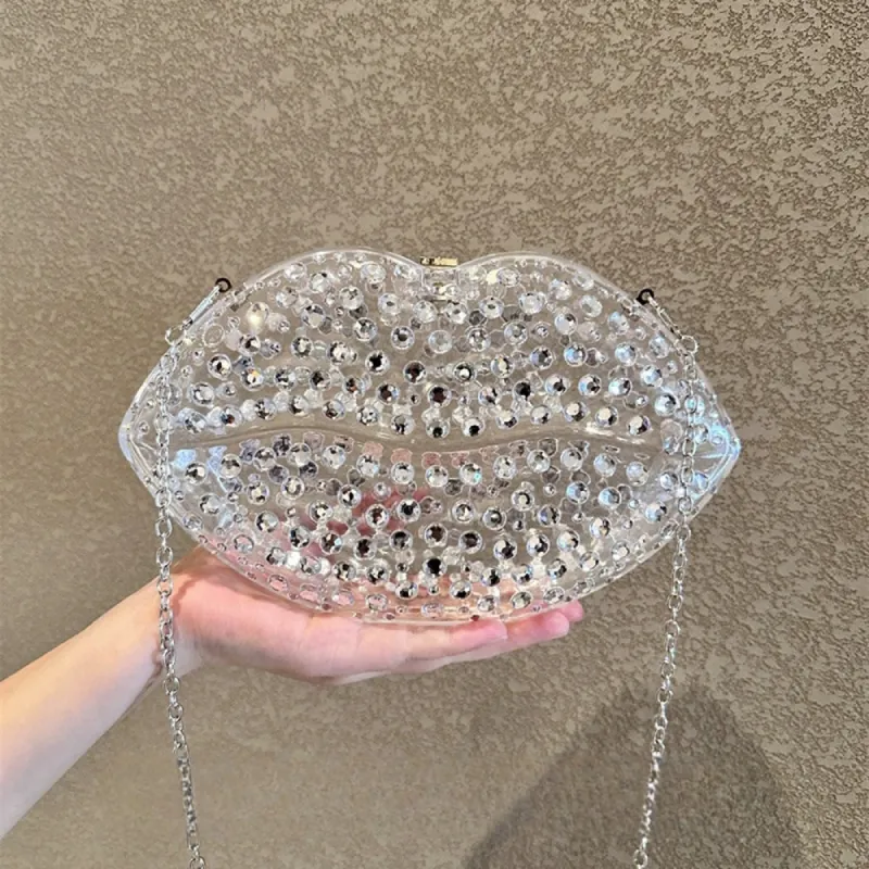Lovely Gorgeous Crystal Clutch Women's Chain Wallets sold by Lavetir