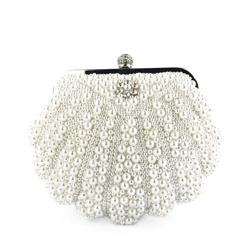 Lovely Shining Pearls Clutch Unique Handbags sold by Lavetir