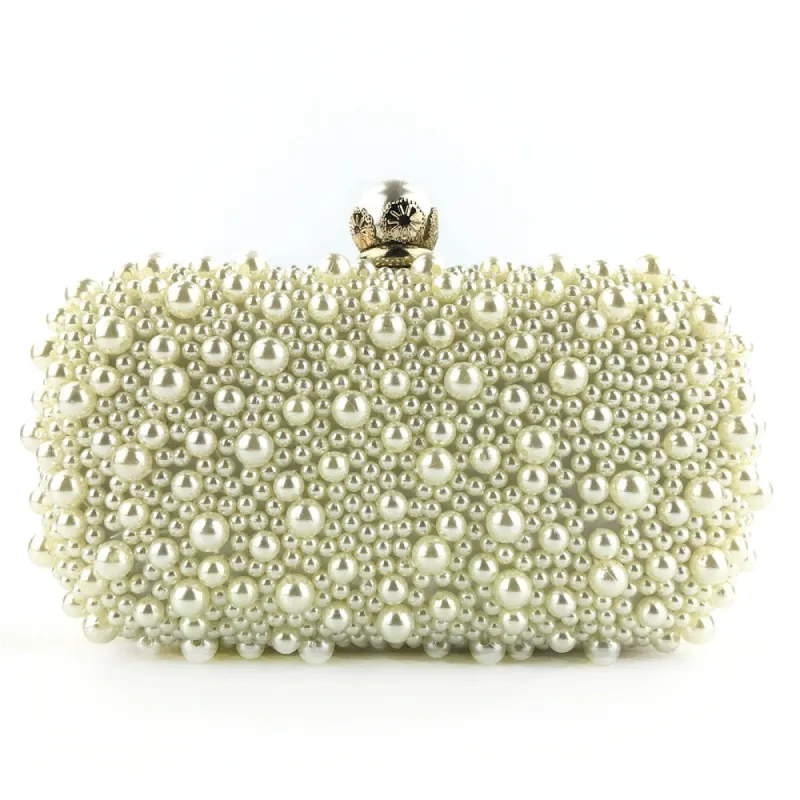 Fashionable Shining Pearls Clutch Unique Handbags sold by Lavetir