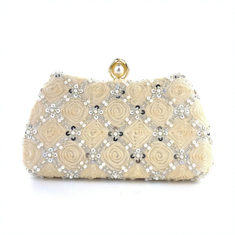 Flower Shining Pearls Clutch Women's Handbags sold by Lavetir
