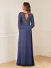 A-Line/Princess Illusion Scoop Appliques Ruched Mother of the Bride Dresses sold by Lavetir