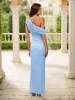 Sheath/Column One-Shoulder Sleeveless Bridesmaid Dresses With Split Side sold by Lavetir