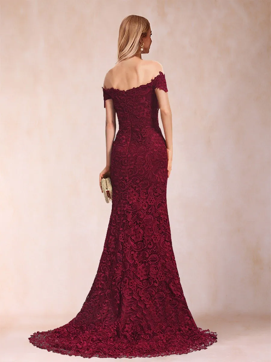 Trumpet/Mermaid Off-the-Shoulder Lace Mother of the Bride Dresses sold by Lavetir product image thumbnail 2