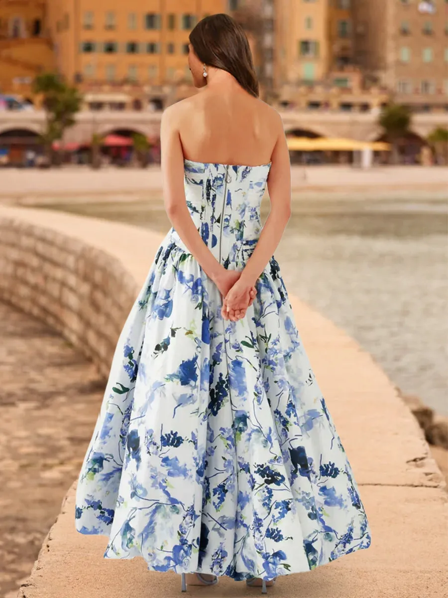 A-Line/Princess Strapless Sleeveless Prom Dresses with Ruched sold by Lavetir product image thumbnail 2