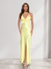 Sheath/Column Straps V-Neck Pleated Long Bridesmaid Dresses with Split Side sold by Lavetir
