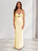 Sheath/Column Sweetheart Keyhole Long Bridesmaid Dresses with Belt sold by Lavetir