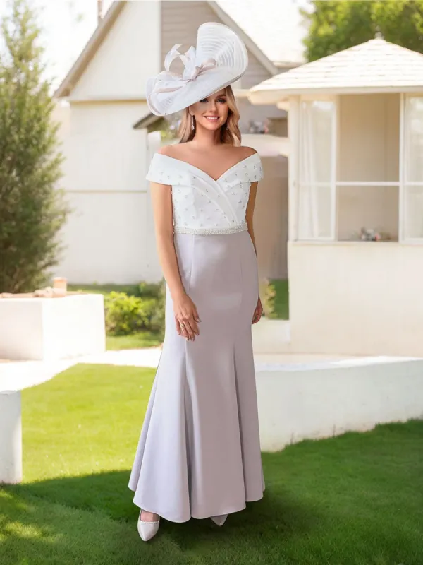 Trumpet/Mermaid Off-the-Shoulder Beaded Maxi Dress Mother of the Bride Dresses sold by Lavetir