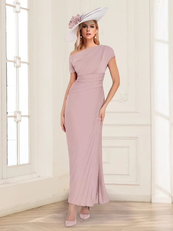 Sheath/Column Asymmetrical One-Shoulder Ruched Mother of the Bride Dresses sold by Lavetir
