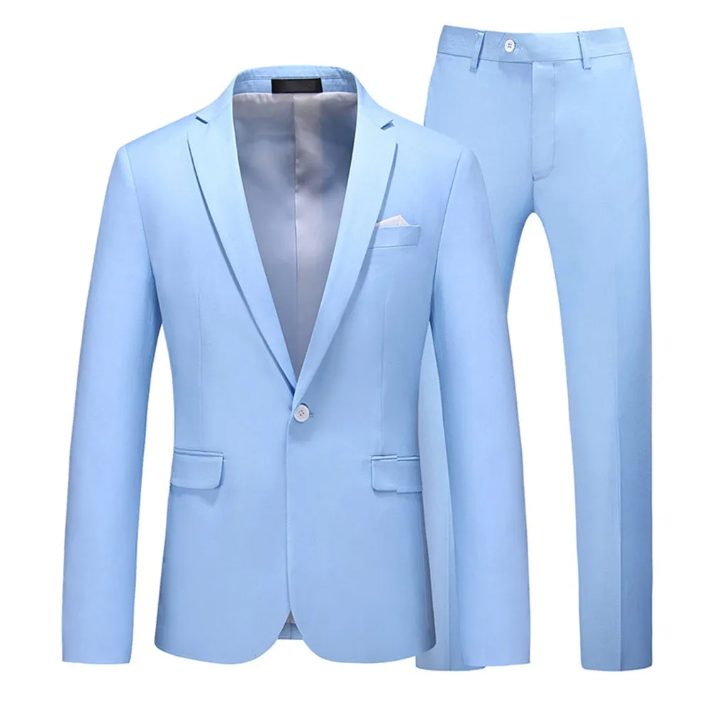 Tailored Fit Single Breasted One-button 2 Pieces Men's Prom Party Suits sold by Lavetir product image thumbnail 4