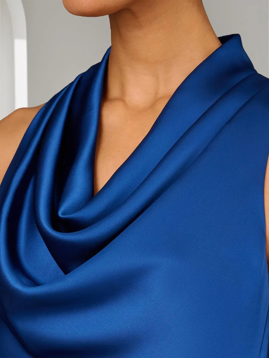 Sheath/Column Cowl Neck Knee-Length Ruched Mother of the Bride Dresses sold by Lavetir product image thumbnail 3