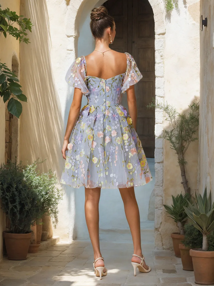 A-Line/Princess Sweetheart Knee-Length Homecoming Dresses with Embroidery sold by Lavetir product image thumbnail 2