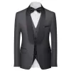 Tailored Fit Shawl Lapel Single Breasted One-button 3 Pieces Solid Colored Men's Suits sold by Lavetir