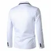Tailored Fit Notched Lapel Single Breasted One-button Solid Colored Men's Formal Jacket sold by Lavetir