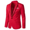 Tailored Fit Notched Lapel Single Breasted One-button Solid Colored Men's Formal Jacket sold by Lavetir