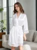 Women's Long Sleeves Short/Mini Bridal Robes with Appliques sold by Lavetir
