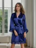 Women's Long Sleeves Short/Mini Bridal Robes with Appliques sold by Lavetir
