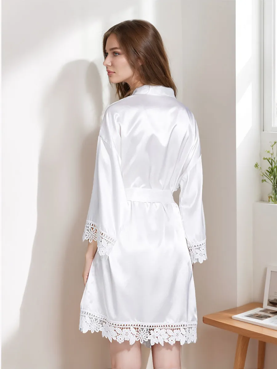 Women's Long Sleeves Short/Mini Bridal Robes with Appliques sold by Lavetir product image thumbnail 2