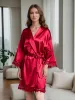 Women's Long Sleeves Short/Mini Bridal Robes with Appliques sold by Lavetir