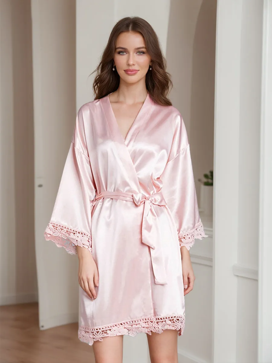 Women's Long Sleeves Short/Mini Bridal Robes with Appliques sold by Lavetir product image thumbnail 3