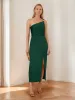 Sheath/Column One-Shoulder Ankle-Length Pleated Formal Dresses with Split Side sold by Lavetir