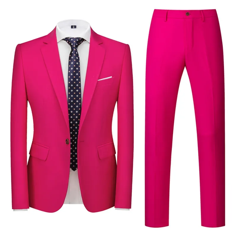 Tailored Fit Single Breasted One-button 2 Pieces Men's Wedding Suits sold by Lavetir