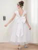 Ball-Gown/Princess V-Neck Cap Sleeves Sequined Flower Girl Dresses with Bow sold by Lavetir