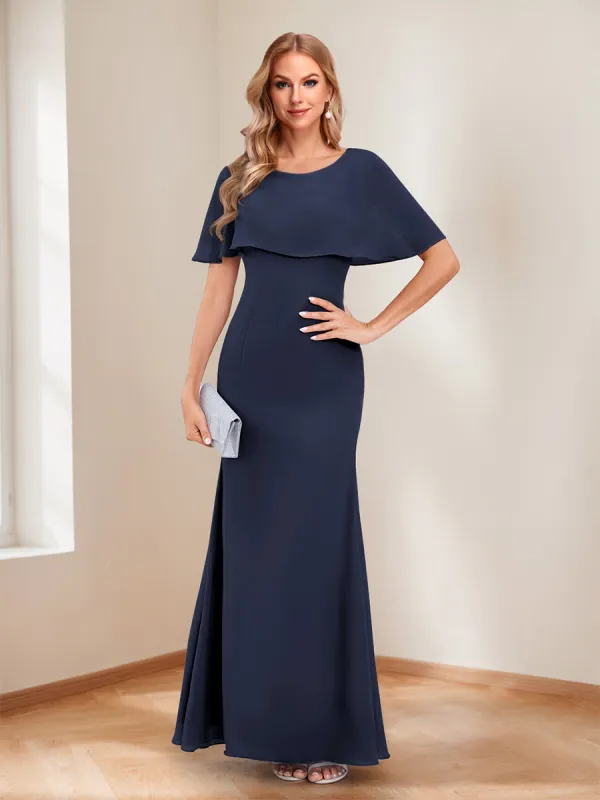 Trumpet/Mermaid Scoop Neck Floor-Length Mother of the Bride Dresses with Bowknot sold by Lavetir